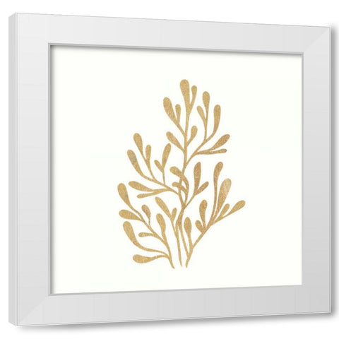 24 Karat Seaweed White Modern Wood Framed Art Print by Ross, Devon