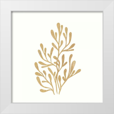 24 Karat Seaweed White Modern Wood Framed Art Print by Ross, Devon