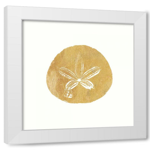 24 Karat Sand Dollar White Modern Wood Framed Art Print by Ross, Devon
