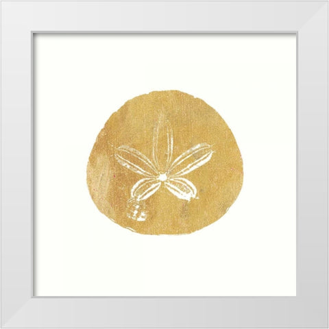 24 Karat Sand Dollar White Modern Wood Framed Art Print by Ross, Devon
