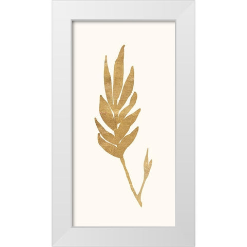Gold Botanical 3 White Modern Wood Framed Art Print by Ross, Devon