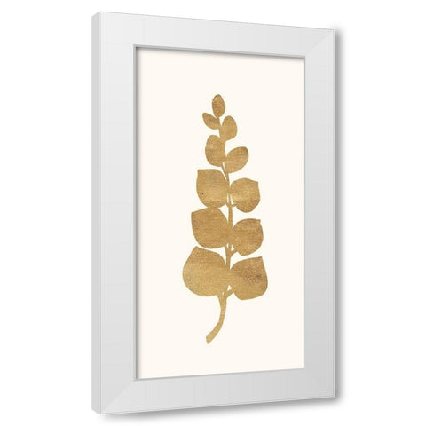 Gold Botanical 4 White Modern Wood Framed Art Print by Ross, Devon