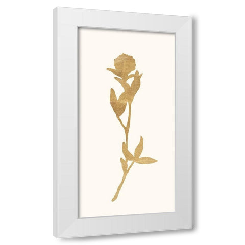 Gold Botanical 6 White Modern Wood Framed Art Print by Ross, Devon