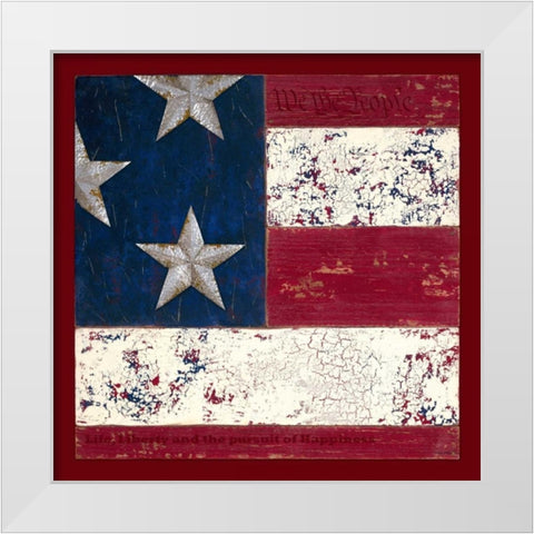 We the People White Modern Wood Framed Art Print by Appleman, Sam