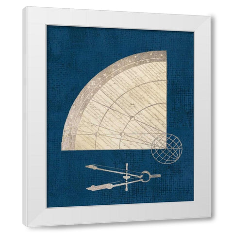 Cartographers Set Coastal Blue White Modern Wood Framed Art Print by Appleman, Sam