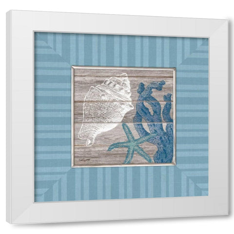 Coastal Treasures White Modern Wood Framed Art Print by Appleman, Sam