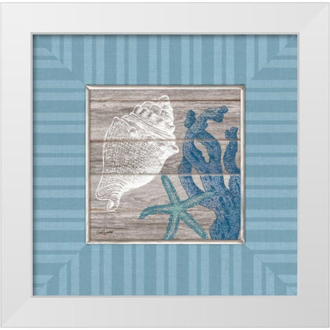 Coastal Treasures White Modern Wood Framed Art Print by Appleman, Sam