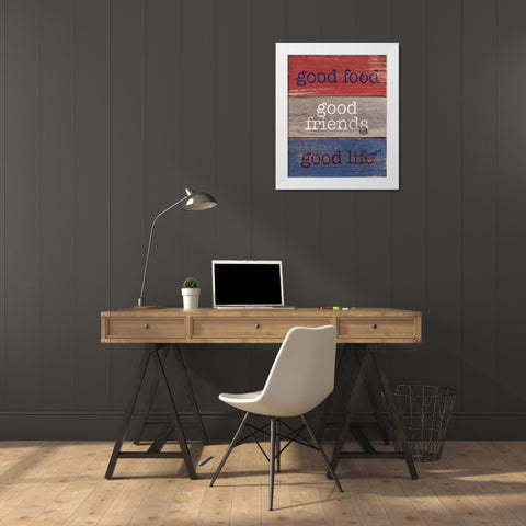 Good Food White Modern Wood Framed Art Print by Appleman, Sam