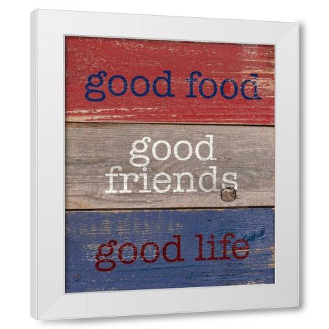 Good Food White Modern Wood Framed Art Print by Appleman, Sam