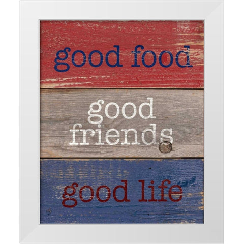 Good Food White Modern Wood Framed Art Print by Appleman, Sam
