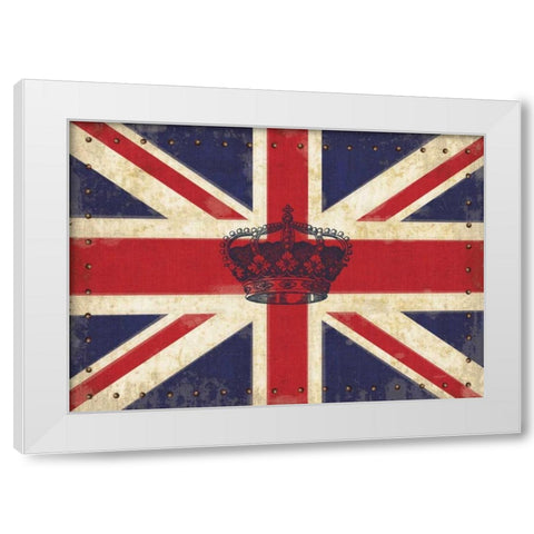 Royal Union Jack White Modern Wood Framed Art Print by Appleman, Sam
