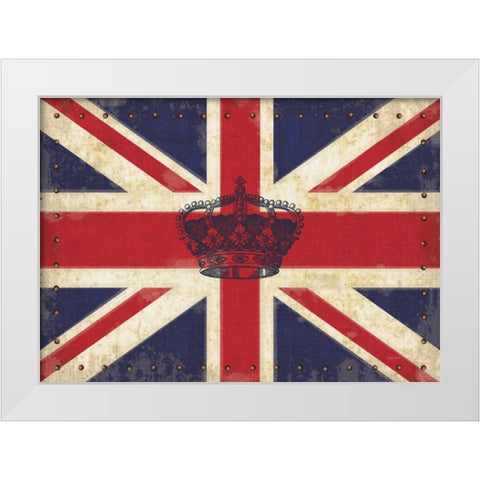 Royal Union Jack White Modern Wood Framed Art Print by Appleman, Sam