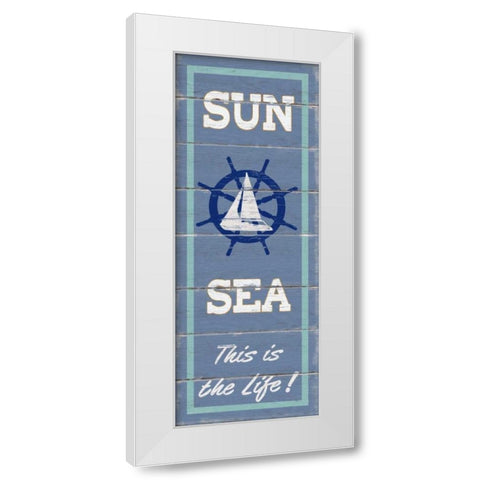 Sun and Sea Panel White Modern Wood Framed Art Print by Appleman, Sam