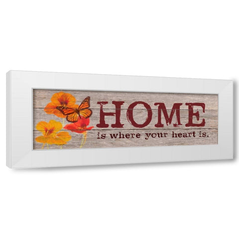 Where Your Heart Is White Modern Wood Framed Art Print by Appleman, Sam