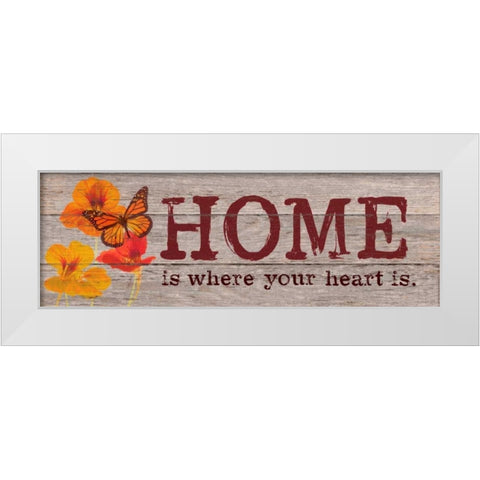 Where Your Heart Is White Modern Wood Framed Art Print by Appleman, Sam