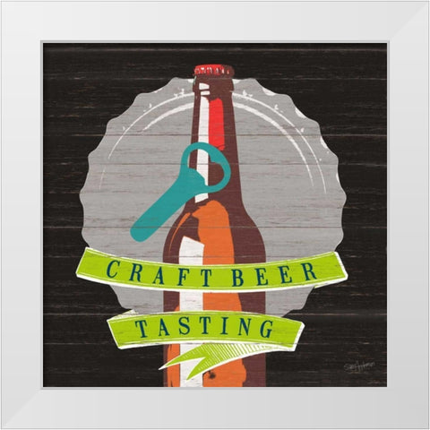 Craft Beer White Modern Wood Framed Art Print by Appleman, Sam