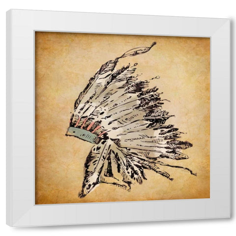Ceremonial Headdress White Modern Wood Framed Art Print by Appleman, Sam