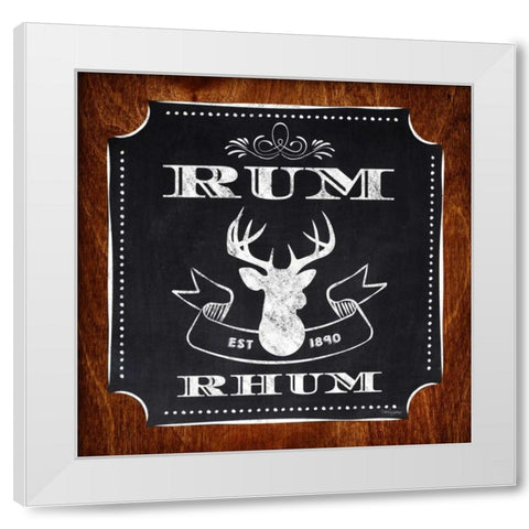 Rum Drinker White Modern Wood Framed Art Print by Appleman, Sam