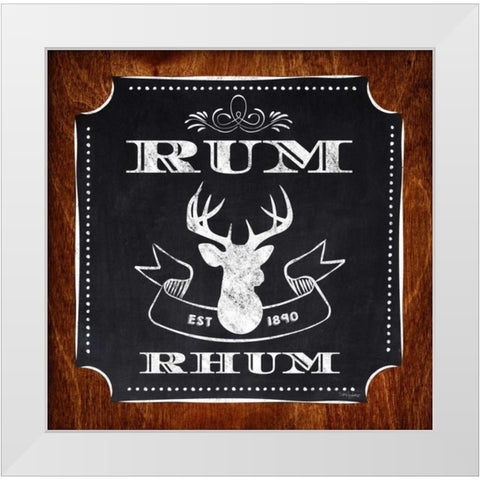 Rum Drinker White Modern Wood Framed Art Print by Appleman, Sam