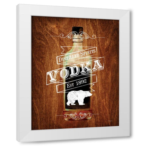 Vodka Drinker Wood Sign White Modern Wood Framed Art Print by Appleman, Sam