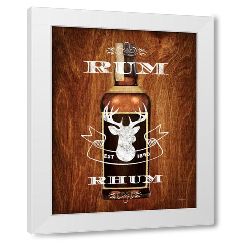 Rum Drinker Wood Sign White Modern Wood Framed Art Print by Appleman, Sam