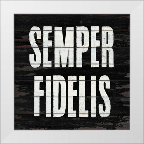Always Faithful,Latin White Modern Wood Framed Art Print by Appleman, Sam