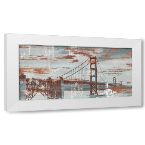 Vintage Golden Gate White Modern Wood Framed Art Print by Appleman, Sam