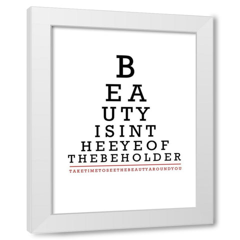 Beauty Eye Chart White Modern Wood Framed Art Print by Appleman, Sam
