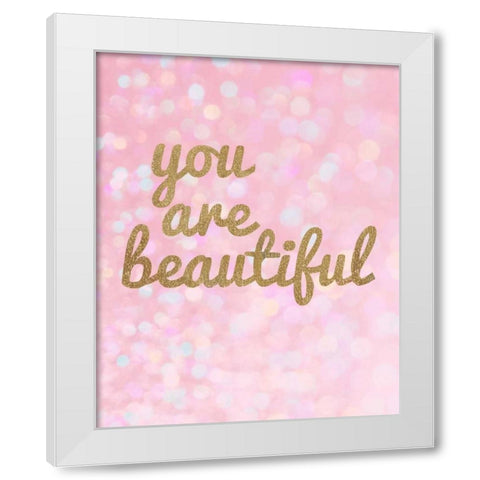 Glam World 4 White Modern Wood Framed Art Print by Bryant, Lola