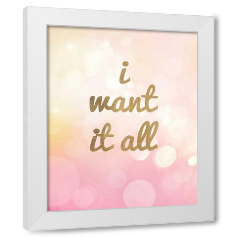 Glam World 5 White Modern Wood Framed Art Print by Bryant, Lola
