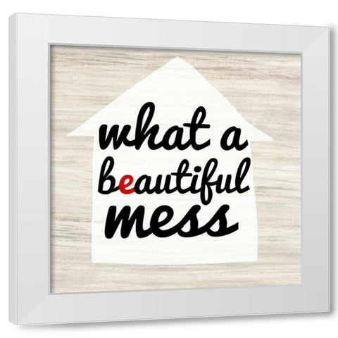 HOMEY 3 White Modern Wood Framed Art Print by Bryant, Lola