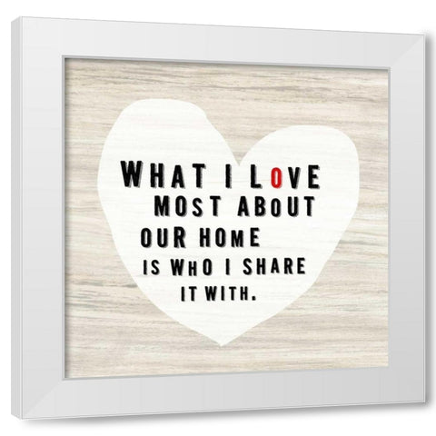 HOMEY 4 White Modern Wood Framed Art Print by Bryant, Lola