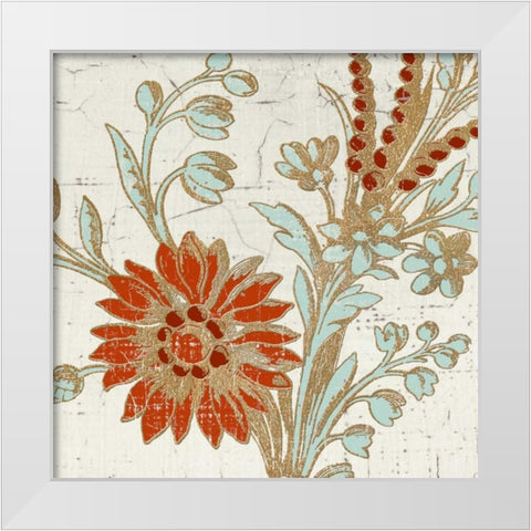 Garden Tile 2 White Modern Wood Framed Art Print by Yamada, Morgan