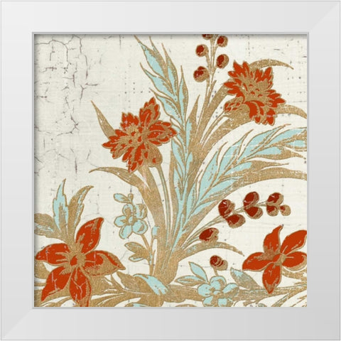 Garden Tile 3 White Modern Wood Framed Art Print by Yamada, Morgan