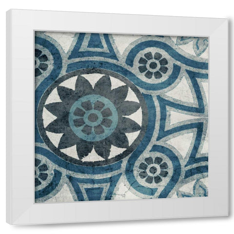 Persian Jewel Blue 1  White Modern Wood Framed Art Print by Yamada, Morgan