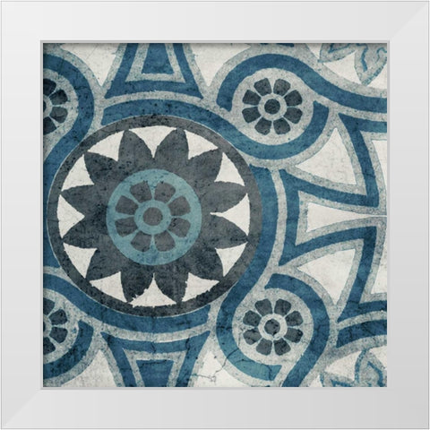 Persian Jewel Blue 1  White Modern Wood Framed Art Print by Yamada, Morgan
