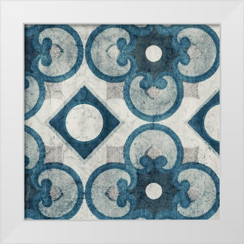 Persian Jewel Blue 3 White Modern Wood Framed Art Print by Yamada, Morgan