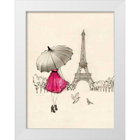 Sketching a Parisian Memory White Modern Wood Framed Art Print by Yamada, Morgan