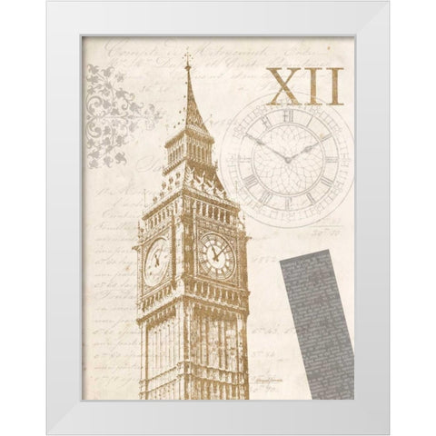 The Details of Big Ben White Modern Wood Framed Art Print by Yamada, Morgan