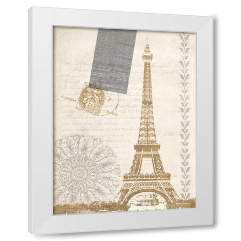 The Details of Eiffel White Modern Wood Framed Art Print by Yamada, Morgan