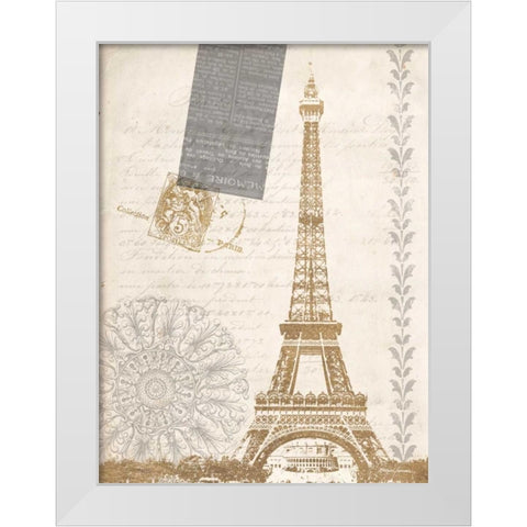 The Details of Eiffel White Modern Wood Framed Art Print by Yamada, Morgan