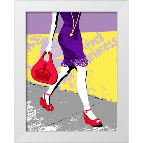 Urban Mode White Modern Wood Framed Art Print by Taylor, Evangeline