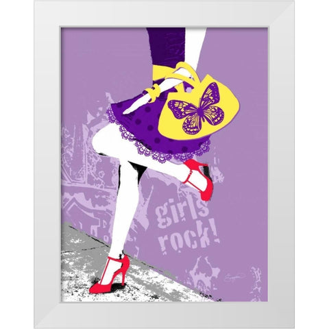 Urban Chic White Modern Wood Framed Art Print by Taylor, Evangeline
