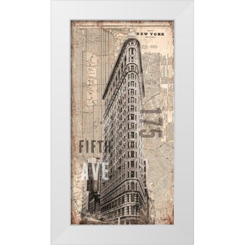 175 Fifth Avenue White Modern Wood Framed Art Print by Taylor, Evangeline