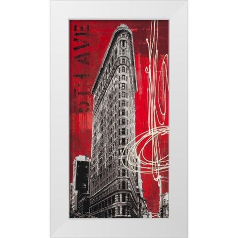5th Avenue Icon White Modern Wood Framed Art Print by Taylor, Evangeline