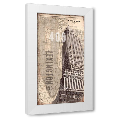 405 Lexington White Modern Wood Framed Art Print by Taylor, Evangeline