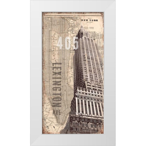 405 Lexington White Modern Wood Framed Art Print by Taylor, Evangeline