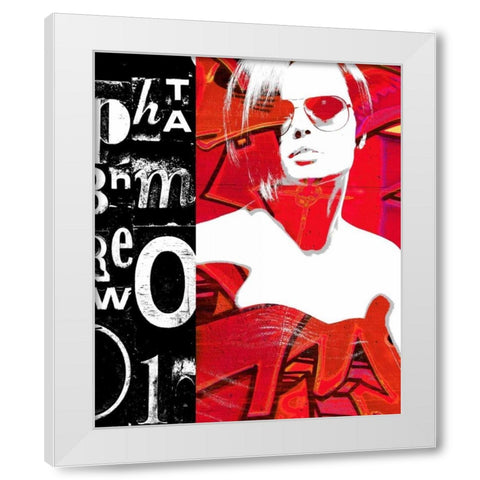 Fashion Graffiti 1 White Modern Wood Framed Art Print by Taylor, Evangeline