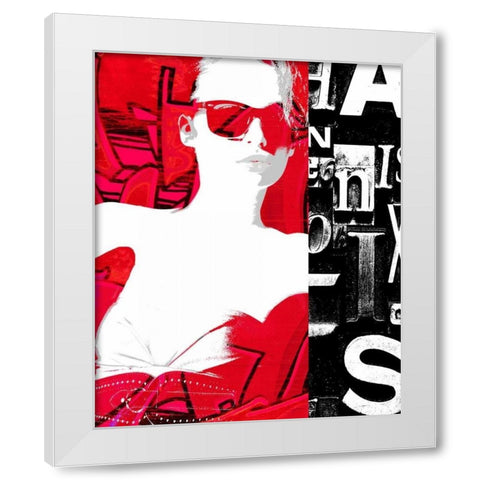 Fashion Graffiti 2 White Modern Wood Framed Art Print by Taylor, Evangeline