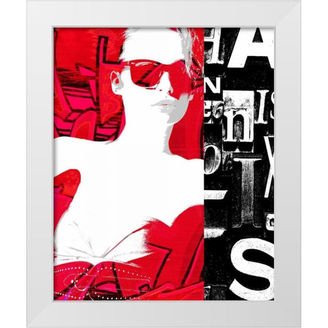 Fashion Graffiti 2 White Modern Wood Framed Art Print by Taylor, Evangeline